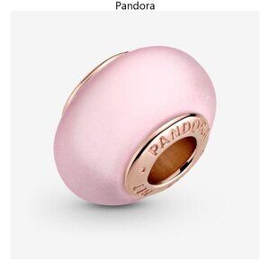 PANDORA Matte Pink Murano Glass Charm'